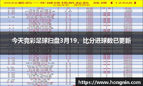 今天竞彩足球扫盘3月19，比分进球数已更新